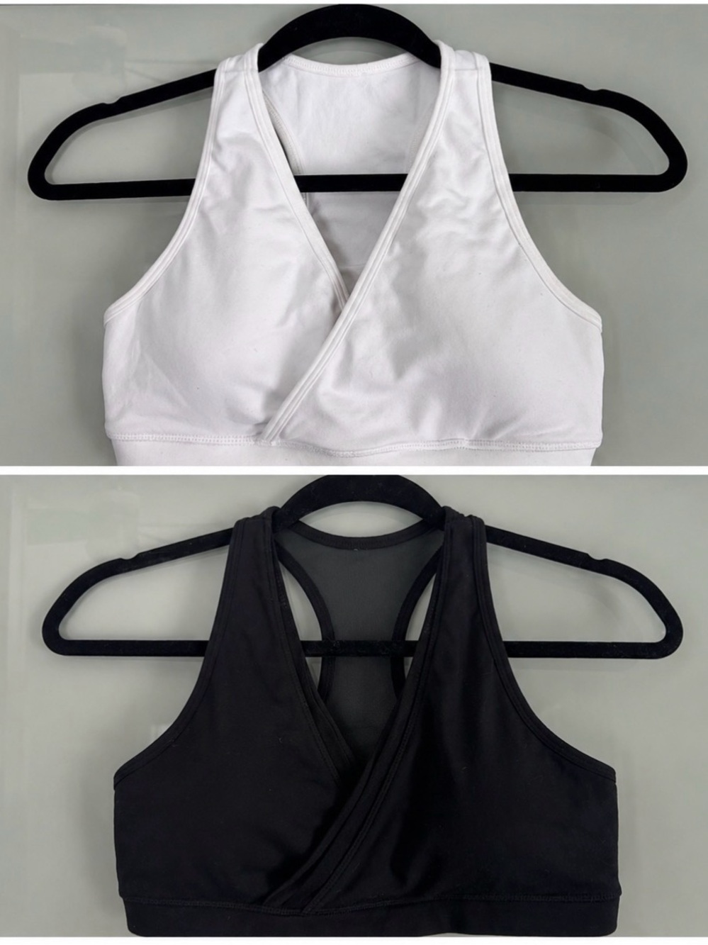 Set of 2 Lululemon Wrap Sports Bra in White and Black